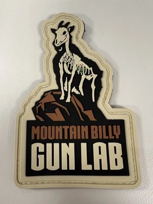 Mountain Billy Gun Lab Patch Hook Loop PVC Shot Show 2025 Mountain Goat Patch