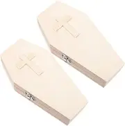 JUMPLAWN 2pcs Box Coffin Box for Halloween Unique Jewelry Display Box Treat Container for Snacks and Lightweight Pet Urn with Creative Design