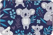 Outdoor Rug, Washable Rug, Porch Rug Machine Washable, Indoor Outdoor Area Rug, Floor Mat for Farmhouse, Layered Door Mats, Living Room, Koala Cartoon Animal Tropical Plant