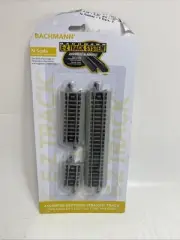 "N" Scale E-Z Track Assorted Straight Connector Sections Bachmann New 44829