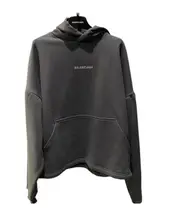 Balenciaga Logo Embellished Hoodie 1,2,3,4,5 black