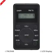 HRD-100 Vehicle Portable DAB Receiver FM Transmitter Digital Radio For Ham DIY