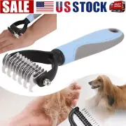 2side Dog Brush for Shedding Dematting Pet Grooming Cat Hair Undercoat Rake Comb