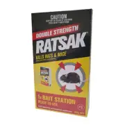 RATSAK Double Strength - 350g Bait Station - READY TO USE RAT & MOUSE CONTROL