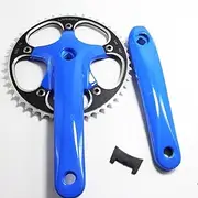 Exercise Bike Crank， Fixed Gear 46T 170mm Aluminum Alloy Single Speed Chainwheel Sprocket Thicken Crank Set Suit for Olive Chain