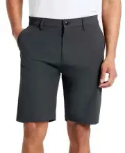 KENNETH COLE Men's Heather Tech Performance 9" Shorts NWT Black Heather SIZE: 36