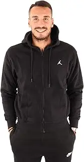 [Nike] Men's Black Essential Fleece Full-Zip Hoodie (DQ7350 010)