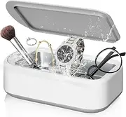[PFATURKHN] Ultrasonic Jewelry Cleaner, 640mL Ultrasonic Cleaner Machine for Retainer, 48KHz Denture Cleaner，40 watt Power，Ultrasonic Cleaner Machine for Eye Glasses, Ring, Earring, Necklaces, Watch Strap.