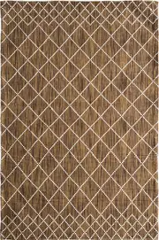 Argyle Brown Diamond Pattern Wool Rug