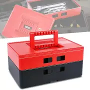 2-Layer Portable Multi-Function Foldable Modular Plastic Storage Tool Box Red