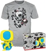 Funko POP! & Tee: Spider-Man: Across The Spider-Verse - Spider-Man - Blacklight - Glow in The Dark - Large - (L) - Spider-Man Across The Spiderverse - T-Shirt - Clothes with Collectable Vinyl Figure