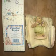 1997 Cherished Teddies 302627 Tahiti Leilani Girl w/ Grass Skirt Bear Figurine