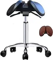 Ergonomic Saddle Chair Split Rolling Stool - Professional Stool for Dental/Hospital/Beauty Place with 360° Rotation Wheels Height