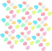 GLSTOY Aquarium Supplies 100pcs Glow in The Dark Rocks Fish Tank Gravel Decor Garden Pathway Stones Bonsai Decor
