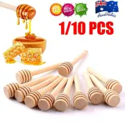 1/10 Pcs Honey Wooden Dipper Drizzler 8/10/16cm Mini Large Stirring Rod Stick QG