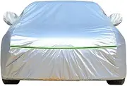 Waterproof Car Cover Compatible with Audi Q2 Q3 Q5 Q7 Q8 Dust-Proof Windproof Rain Snow Weather Effectively Protect Car Paint (Color : Silver, Size : Q7)