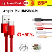 Braided USB Type-C Fast Charger Cable Cord For Samsung S22 S21 Note 20 Ultra S9