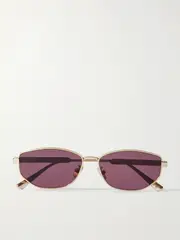 [DIOR Eyewear] DIOR Eyewear - Diorcannage B1u Oval-frame Rose Gold-tone Sunglasses - One size One size Rose gold