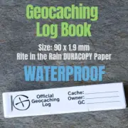*NEW* GEOLoggers Geocaching WATERPROOF Log Book 90 x 19mm Duracopy 156 Entries