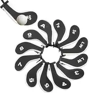 Lmyit Golf Iron Covers,12X Letter Print Driver Head Covers | Number Alphabet Design Sports Fan Golf Club Equipment, Sports Fan Equipment Protects for All Weather Conditions