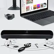 Speaker, Home Desktop Speaker,Laptop Computer Mobile Phone Speaker,Strip-Type Multimedia Speaker,Occupying Little Space,Convenient to Use (Black)