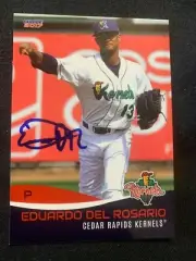 Eduardo Del Rosario 2017 Cedar Rapids Kernels Autograph Signed Team Card