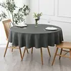 round Textured Tablecloth Spill-Proof Wrinkle Free Soft Jacquard Table Cloth for