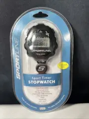 Sportline Sport Timer Stopwatch Model 220 1/100 Sec. New In Pkg w/battery