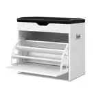 Shoe Cabinet Bench Shoes Organiser Storage Rack Cupboard White 15 Pairs Artiss