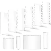 10 PCS Cake Scraper Smoother Set, Acrylic Cake Smoother For Icing 6PCS with 1...