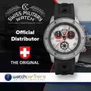 CX Swiss Military RALLYE GMT 44mm Swiss Chrono watch GMT 20ATM Silv dial 2745