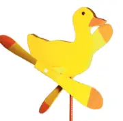 Amish Crafted Whirlybird Whirligig Garden Stake Wind Spinner - Yellow Duck