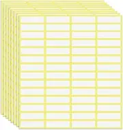 Pack of 840 38 x 13 mm Self-Adhesive Labels for Labelling, Universal Stickers, Household Labels, Deep Freezer Labels, Address Labels for Bottles, File Folders, Glass Boxes, School, Office, Kitchen