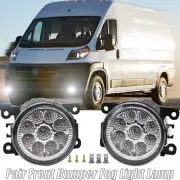 2PCS LED Clear Bumper Fog Light For 2018 Ram ProMaster 1500 Driving Lamps 6000K
