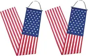 Ciieeo 1Pair Independence Day Decorative Banner Flag Door Banners Door Curtains for Front Porch Windows and Walls Festive Home Decoration