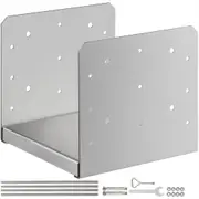 VEVOR Standoff Post Base 203x203mm Adjustable Post Base Post Mender Offers Moisture Protection Adjustable Post Anchor with Fiber Drawing Surface and F