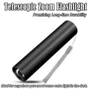 Mini Led Flashlight Waterproof Usb Rechargable Torch Zoomable 3 Light Modes Cold