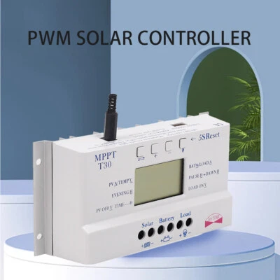 MPPT Solar Panel Regulator LCD 20A-40A 12V/24V Charge Controller 3 Timer c2