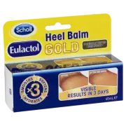 Scholl Eulactol Heel Balm Gold 60mL Smooths Softens Hydrates Dry Cracked Skin