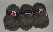 3 Skeins,Pingouin, "Confortable", Dark Gray, Dk Weight, Wool/Acrylic Blend Yarn