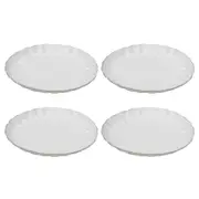 4pc Ladelle Marguerite Stoneware Side Plate 19.8x19.8x2.7cm Serveware White