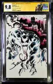 VENOM #1 CGC SS 9.8 MARK BAGLEY NEGATIVE VIRGIN VARIANT SPIDER-MAN 1ST LEE PRICE