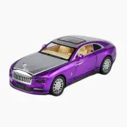 Catzon 1:32 Shining Alloy Car Model with Pull-Back Functionality and Sound Light Effects-Purple
