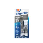 6 x Permatex Steel Reinforced Cold Weld Bonding Compound 2x29ML Dries Dark Grey