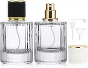 [Segbeauty] Perfume Containers Refillable, 2 Pcs 50ml Glass Perfume Atomizer, Portable Perfume Spray Bottle, Perfume Sprayer for Men and Women