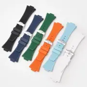 For Tissot PRX Liquid Silicone Watch Strap Band 12mm 26mm White Quartz Automatic