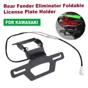 For Kawasaki Ninja 250 400 Rear Fender Eliminator Foldable License Plate Holder