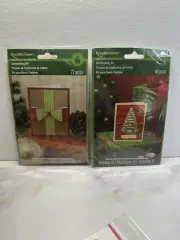 RARE HTF Lot Of 2 Recollections Christmas Card Making Kit Makes 8 Cards Per Set