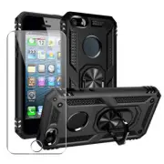 Case for iPhone SE (2016-2019) 5 5s Strong Phone Cover Magnetic Ring Black