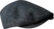 [svlftecon] Unisex Newsboy Cap Flat Ivy Hat Cabbie Hunting Driving Hat for Autumn Winter Series 4, 22 Blue Herringbone Pattern, Large